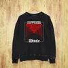 Sweat-shirt de Rhude Mens Pullover Sweater Black Hip Hop Hop Casual Jacket Taille S-XXL