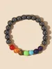 Strand Oaiite 8mm Naturstein -Perlenarmband 7 Chakra Vulkanmode bringt viel Glück mit Wohlstand und Gesundheit