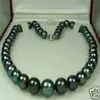 8-9 mm Tahitian Natural Black Pearl Necklace224W