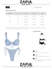 Mulheres Swimwear Zaful Maiô para Mulheres Biquínis Femininos Acolchoados Sutiã Top e Laço Cuecas Laterais Correias Inferiores Tanga Bikini Set Mulher