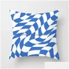 Cushion/Decorative Pillow 40/45/50/60Cm Chess Board Plaids Print S Case Bright Mticolors Geometric Floral Sofa Bed Pillowca Homefavor Dhvrz