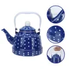 Dinnerware Sets Enamel Kettle Kitchen Tea Household Teakettle Water Vintage Classic Teapot Stainless Steel Enameled Ceramic