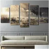 Dipinti 5 Pezzi Pittura su tela per soggiorno Decorazioni per la casa Cervi invernali Poster Stampe HD Immagine di arte della parete9576957 Consegna di goccia Ga Dhs2W