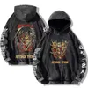 Streetwear Vintage Hoodies Anime Hooded Sweatshirts Liberty Wings tvättade retro hoodieattack på Titan Sweatshirt för män kvinnor