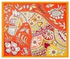 Роскошная бренда мода Женская твил шелк Silk Scarf 130130см Большой печатный квадрат.