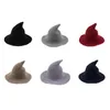 Parti Şapkaları Cadılar Bayramı Cadı Şapkası Koyun Yün Kapağı Örme Balıkçı Kadın Moda Saç Pris Havza Kovası FY4892 DR DHM3C