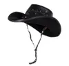 Береты 100 кожаные женские и мужские ковбойские шляпы в стиле вестерн, летняя сетчатая дышащая кепка сомбреро, шляпа крестного отца, 2 размера, большие размерыBe6908712