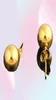 Ball Stud Earrings 18k Yellow Gold Filled Smooth Round Simple Style Womens Girl Pierce Earrings Gift27159156441