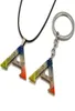 Keychains Trendy Bunte Arche Überleben entwickelte Schlüsselkettenanhänger Halskette Brief Keyring Chaveiro Seil Choker Spiele Schlüsselhalter Jewel8461246