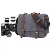 Aktetassen cameratas met fotozak canvas dslr slr riem case casual schoudertas vintage messenger comfort camerabag heren handtassen herentassen