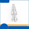 Latest 6 in 1 Domeless Stainless Steel Nail GR2 Nails Smoking Tool Accessories Adjustable Adapter For Titanium Glass bong water pipe Hookahs Oil Rigs