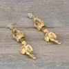 Dangle Earrings Retro Baroque Angel Crown Crystal Long Female Cross Electricity Business Supply Earring Jewelry