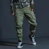 高品質のカーキカジュアルパンツメン軍事戦術ジョガーカモフラージ貨物パンツマルチポケットファッションブラックアーミーズボン231222
