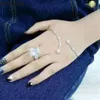 Vecalon Big Eiffel Tower Promise Ring 925 Sterling Silver 8CT 5A CZ Statement Band Rings For Women Bridal Jewelry3527