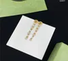 Chic Lion Head Designer Charm Earrings Women Long Pearl Pendant Studs Ladies Date Party Eardrops With Gift Box1259544