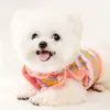 Hundkläder vinter stickad tröja lyxiga husdjurskläder varm söt valp tröjor blommönster kattdräkt chihuahua