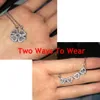 Colliers pendants Collier de trèfle à quatre feuilles pour femme Lucky Deormable Heart Forme Love Petal Zircon Bijoux magnétique Gift234E