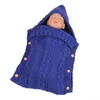 毛布生まれベビーニットかぎ針編みスワドルスーパーソフトベビーカーラップスワッディングブランケットウォームスリーピングバッグ幼児の寝具の具体的な色