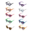 Lovatfirs 10 Pack lunettes de soleil coeur d'amour pour fête femmes hommes enfants multicolore noir blanc rose vert Protection UV 231225