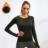 Winter-Thermo-Unterwäsche, warme Hemden, Top für Damen, Dessous, solide Pyjamas, Samt-Dessous, Langarm-Blusen, Thermo-Kleidung 231226