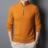 Men's Sweaters Arrival Sheep Wool Clothes Autumn & Winter Casual Zipper Sweater Pullover Knitwear Pure Cashmere Jumpers
