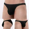 Cuecas sexy roupa interior para homens baixo-rise sólido preto malha transparente briefs calcinha masculina homem respirável bolsa