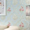 Wallpapers Non-woven Fabric 3D European Style Bedroom Wallpaper Self-adhesive Home Living Room TV Background Renovation Wall Sticker