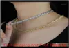 12Mm Width Thin Cz Cuban Link Chain Choker Necklace 5A Cubic Zirconia Cz Iced Out Bling Hiphop Women Lady Party Jewelry1 Fisir Ws86937453