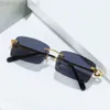 Designer Carti Solglasögon Catier New Kajia Frameless för män och kvinnor Tide Small Square Optical Glasses