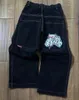 JNCO Jeans Jeans masculin JNCO Y2K HARAJUKU HIP HOP POKER GRAPHIQUE RETRO BLUE BATEAU PANT