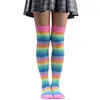 Women Socks Women's 2023 Autumn And Winter Fashion Rainbow Colorful Striped Long Soft Comfortbale Stretchy Breathable
