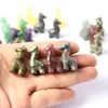 30 mm Mini Giraffe Decoratie Sculptuur Natuursteen Gesneden Ornament Healing Kristallen Dieren Beeldje Micro Landschap Gem Craft 231225