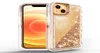 Obudowy telefoniczne Quicksand na iPhone 14 Plus Pro Max Bling Liquid Glitter pływający szybki i przepływ wody Ultra Cover9726949