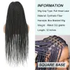 32" Full Lace Front Box Braided Synthetic Wigs Knotless Cornrow Braids Black Frontal With Baby Hair for Women X TRESS 231226