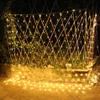 LED Net Mesh String Light 10x8M 6x4M 3x3M 3x2M 1 5x1 5M 8 Modes 110V 220V Fairy Decorative Lights Christmas Wedding Square Park De255v