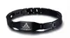 Past Master Demolay Shrine Mason Schakelarmband Vrijmetselaarssymbolen Bangle Man Roestvrij staal Magnetische energie Koolstofvezel H2862611