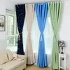 Curtain Shiny Stars Children Cloth Curtain for Kids Boy Girl Bedroom Living Room Curtain Blue/Pink Blackout Curtains Home Decoration