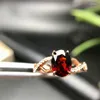 Cluster Rings MeiBaPJ Natural Red Garnet Gemstone Trendy Ring For Women Real 925 Sterling Silver Charm Fine Jewelry