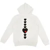 Comme Des Des Garcon Felpa con cappuccio maschile da uomo Women Zipper Sliose Coat Selthirt Commes Hoody Cardigan des Small Red Heart Jacket Garcons Casual Jumpers E42