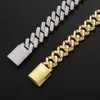 20MM Iced Out Chains For Men Miami Cuban Link Necklace Luxury Micro Paved CZ Cuban Chain Hip Hop Jewelry244H