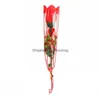 Decoratieve bloemenkransen Led Light Up Rose Flower Gloeiende Valentijnsdag Bruiloft Decoratie Nepbloemen Feestartikelen Decoratie Otbgq