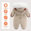 -30 Grad Winter Baby Kleidung Overalls Outwear Anzüge Für Kleinkinder Baby Ski Anzug Dicken Baby Overall Wasserdicht Mit Kapuze Für Mädchen 231225