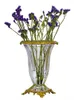 Vases Luxury Crystal Inlaid Copper Flower Arrangements Handicrafts Living Room Model Rooms Villas High-end Furnishings