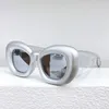 Zonnebril Mode LW Vrouwen Voor Man Luxe Designer Brillen Rijden Outdoor Vintage Groot Frame Leuke Cirkel Zonnebril 40100