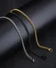 Fashion Classic Basic punkowy naszyjnik ze stali nierdzewnej dla mężczyzn Kobiety Łańcuchowe Chokers Vintage czarny złoty odcień stały metal 20215325898