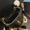 Вечерние сумки через плечо Chaneles с бриллиантами и золотой цепочкой, раскладушка, черный повседневный рюкзак из воловьей кожи, маленькая школьная сумка, универсальная мода