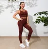 Yoga Outfit Python Pattern Sports Set pour femmes avec Shoders et belle robe arrière taille style de fermeture livraison directe Otlbr