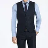 بدلة V-Neck 2021 Fashion Slim Sliveless Men Men's Business Wedding Stest Clothing Men Men