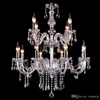 Ljuskronor ädla lyxiga export K9 Clear Crystal Chandelier Lights Glass Globe Light Pendant Light Valfritt lustres de Cristal ljuskronor