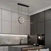 Ljuskronor Modern LED -pendelljusarmaturer för levande matsal kök restaurang bar dekor hängande lampa guld svart